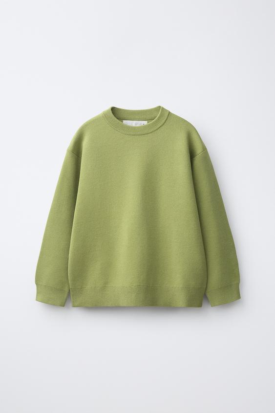 Zara KNIT SWEATER - Green - Image 0