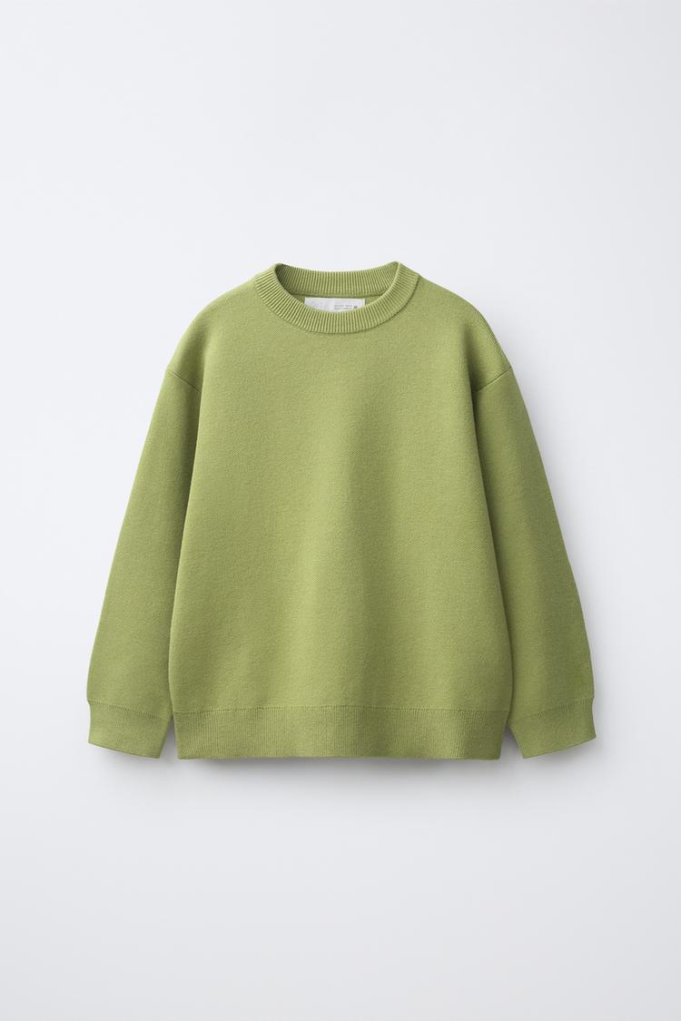KNIT SWEATER — Green