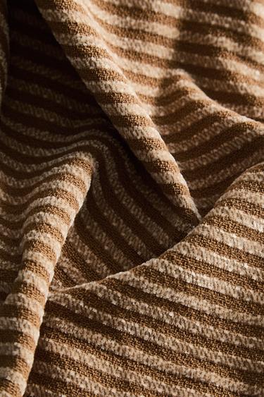PLAID CHENILLE RAYURES - Moutarde de Zara