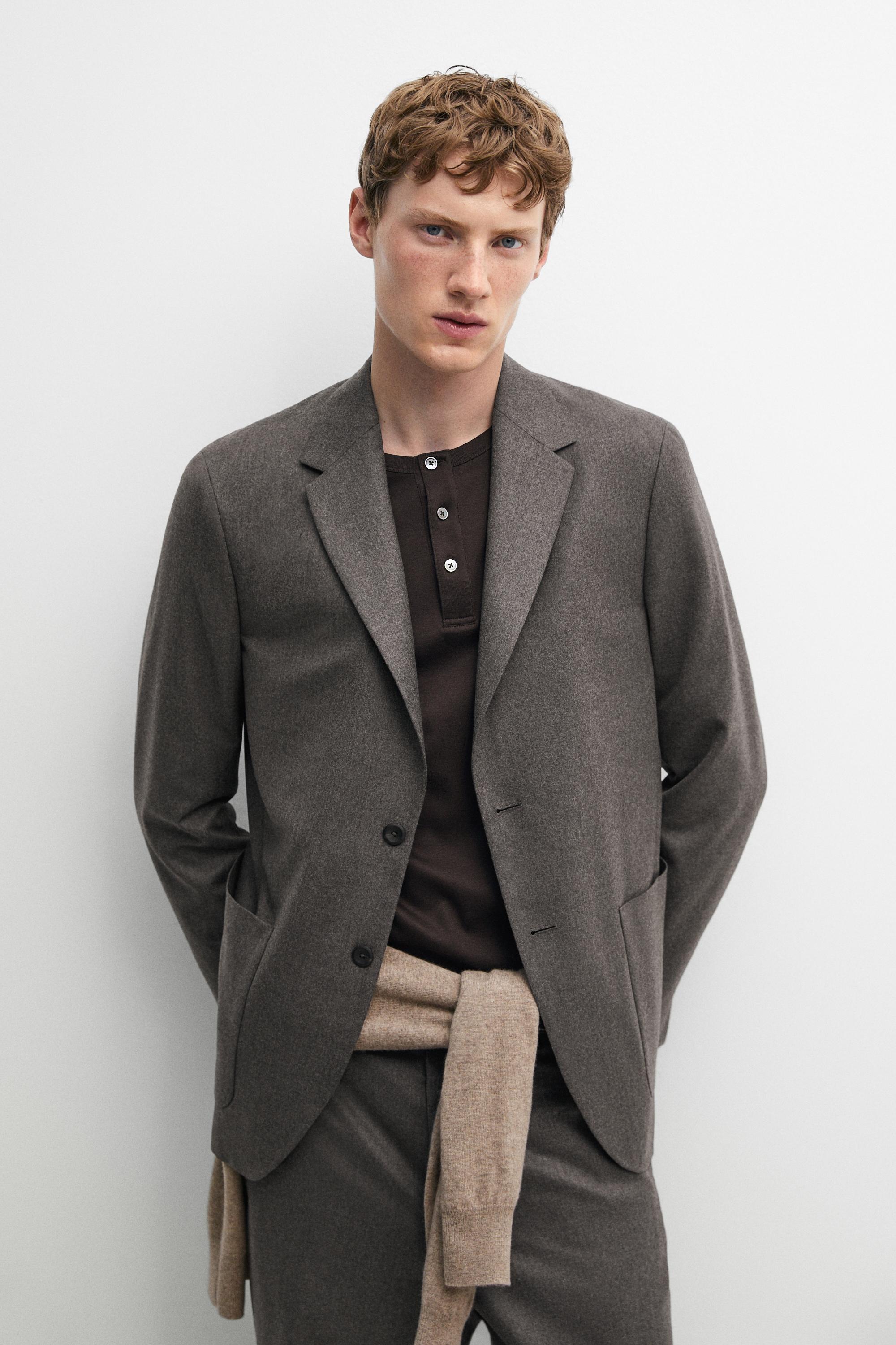 100% wool suit blazer — Mink