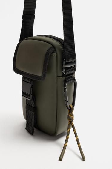 SAC BANDOULIÈRE EFFET GOMME - Vert kaki de Zara - Image 4