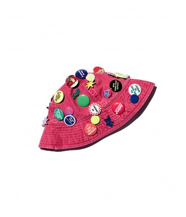HARRY LAMBERT PIN BUCKET HAT - Red by Zara - Image 0