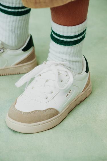 CONTRAST SNEAKERS - White by Zara