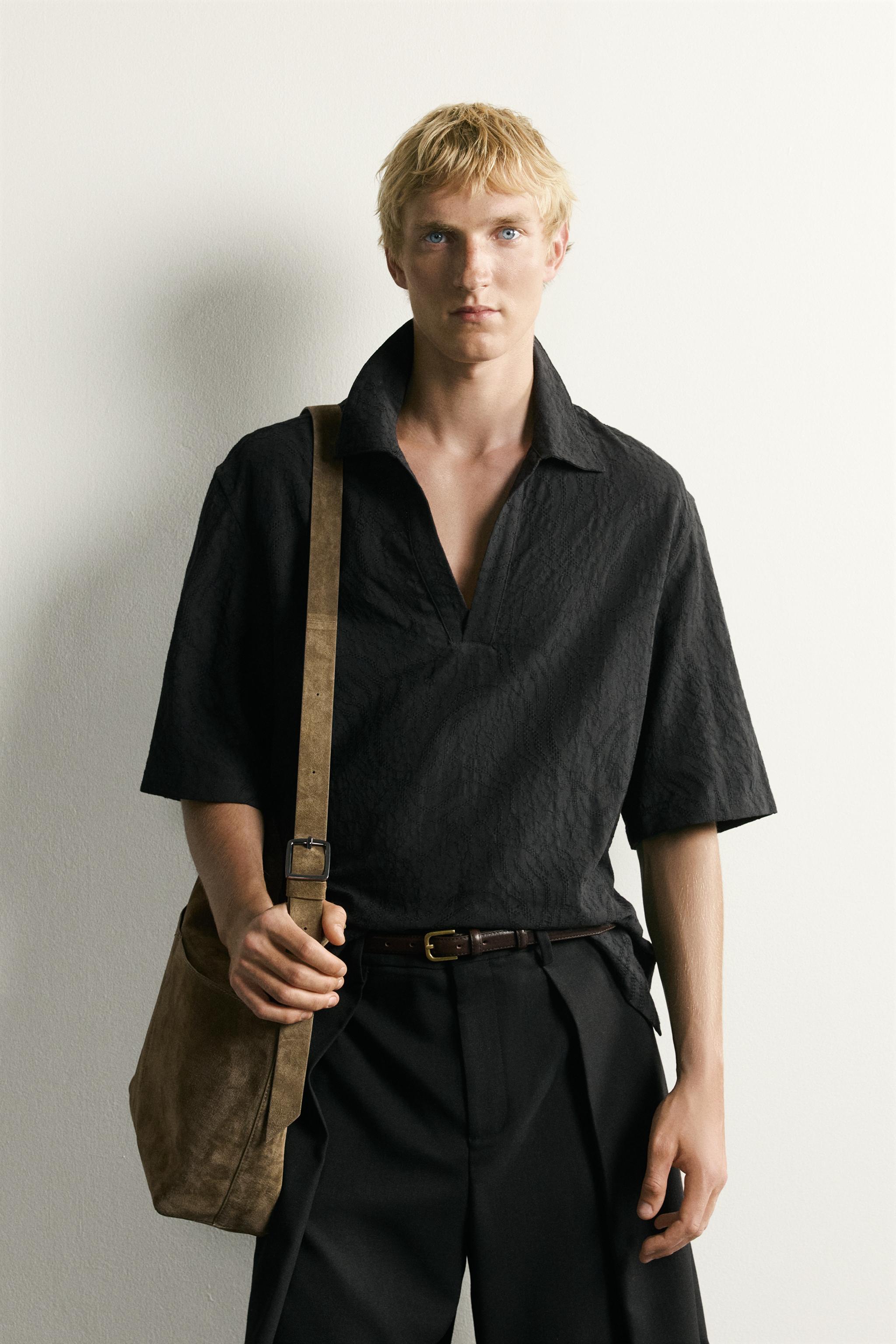 RELAXED FIT JACQUARD POLO SHIRT