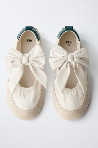 BALLERINES SPORT NŒUD - Blanc de Zara - Image 3