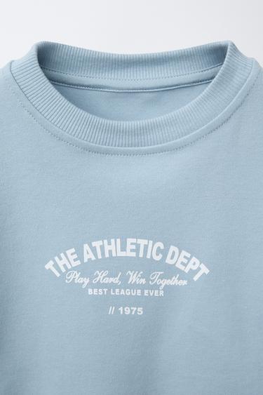 T-SHIRT EN NYLON AVEC INSCRIPTION - Bleu moyen de Zara - Image 2