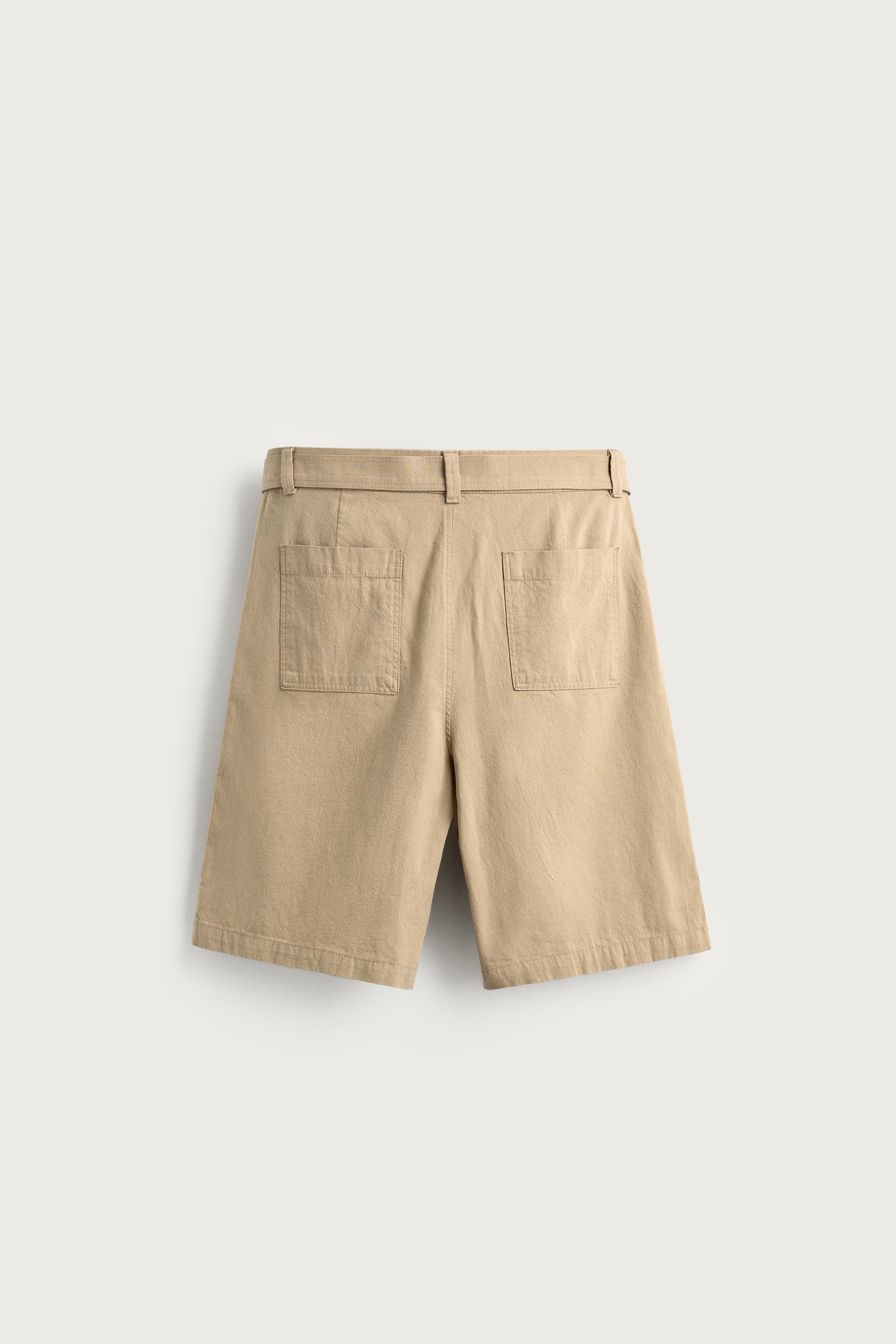 BELTED RELAXED FIT SHORTS