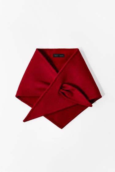 BANDANA TRIANGULAIRE AVEC LAINE - Rouge de Zara