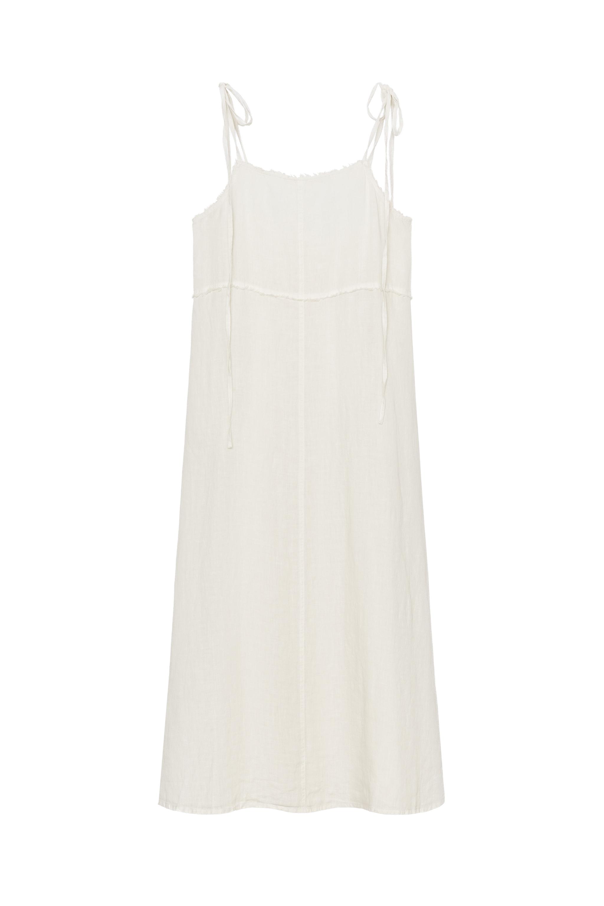 ZW COLLECTION 100% LINEN MIDI DRESS - Ecru | ZARA United States