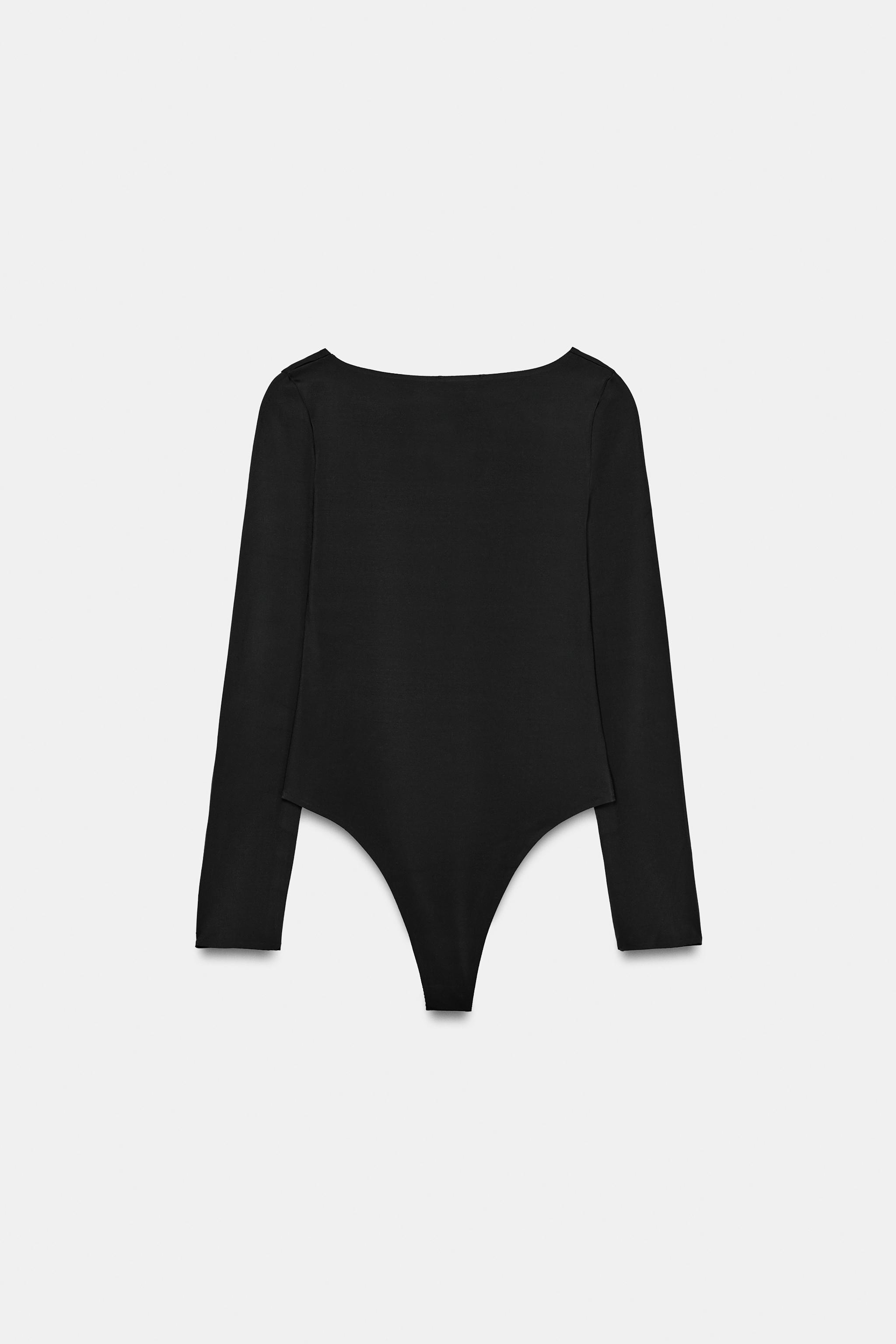 Zara Dökümlü Yaka Body görsel 5