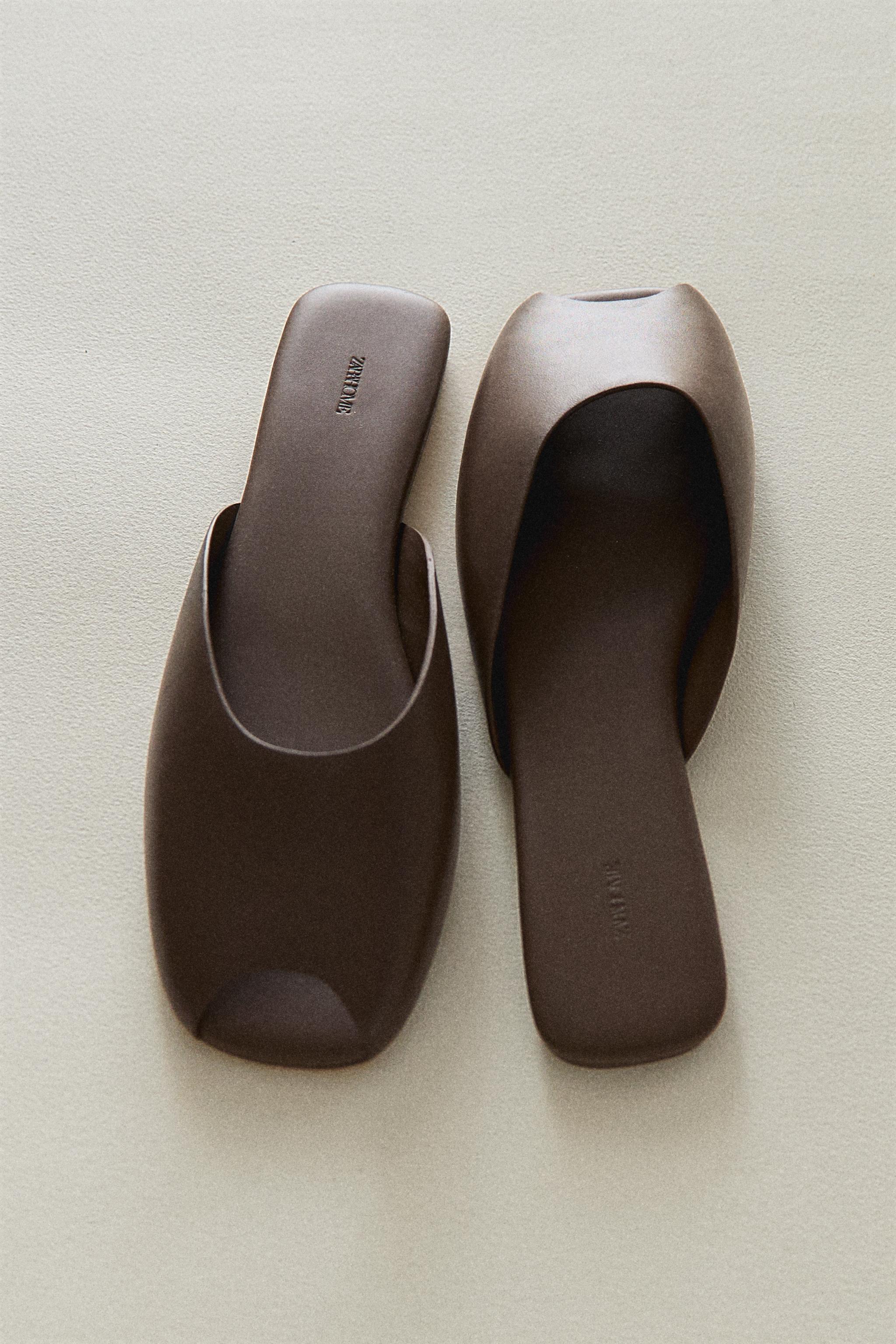 LEATHER MULES - Brown | ZARA United States