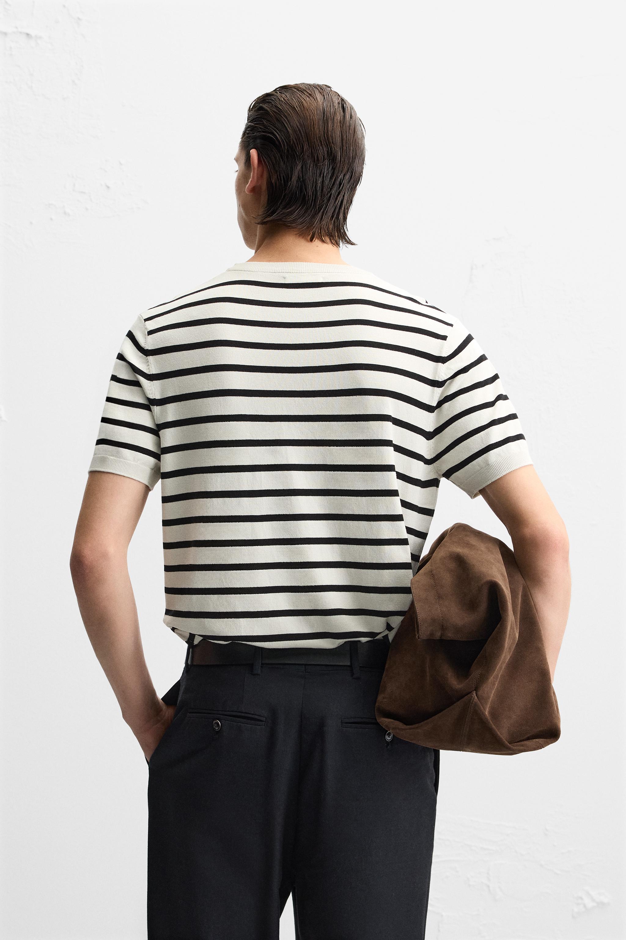 フルイドニットTシャツ - ストライプ | ZARA Japan / 日本