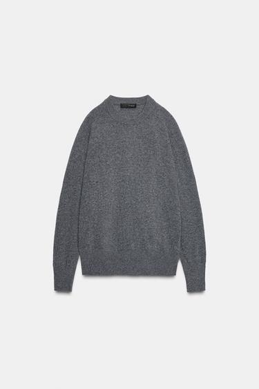 Zara 100% WOOL OVERSIZED JUMPER - Gray