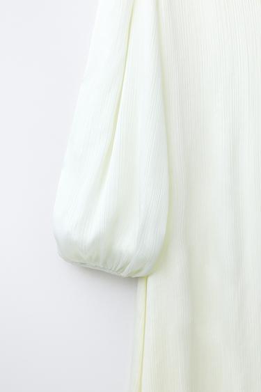 ROBE SATINÉE ASYMÉTRIQUE - Jaune clair de Zara - Image 3