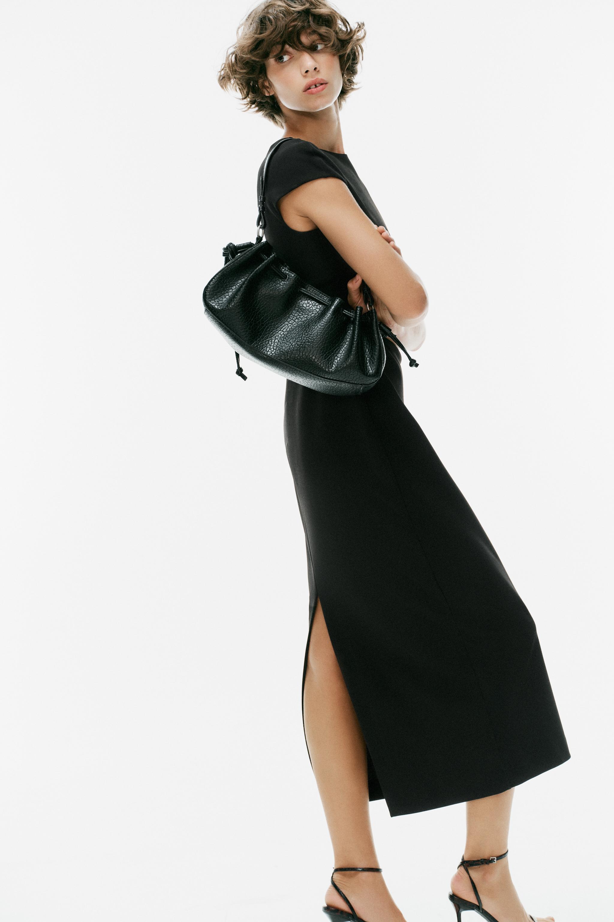 Женские платья Zara SHORT SLEEVE MIDI DRESS — фото 4
