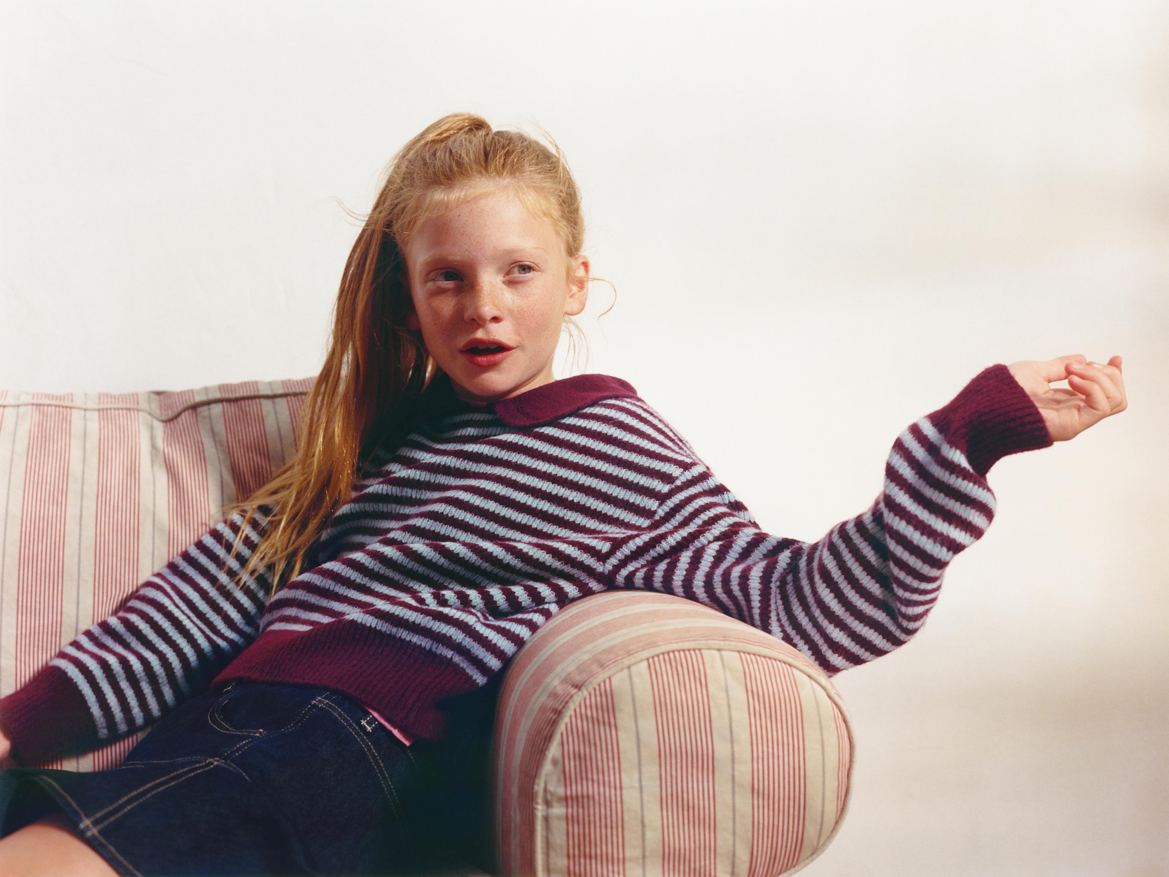 STRIPED KNIT SWEATER — Striped