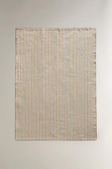 PACK OF STRIPED TEA TOWELS (PACK OF 2) - Blue / Green by Zara - Image 2