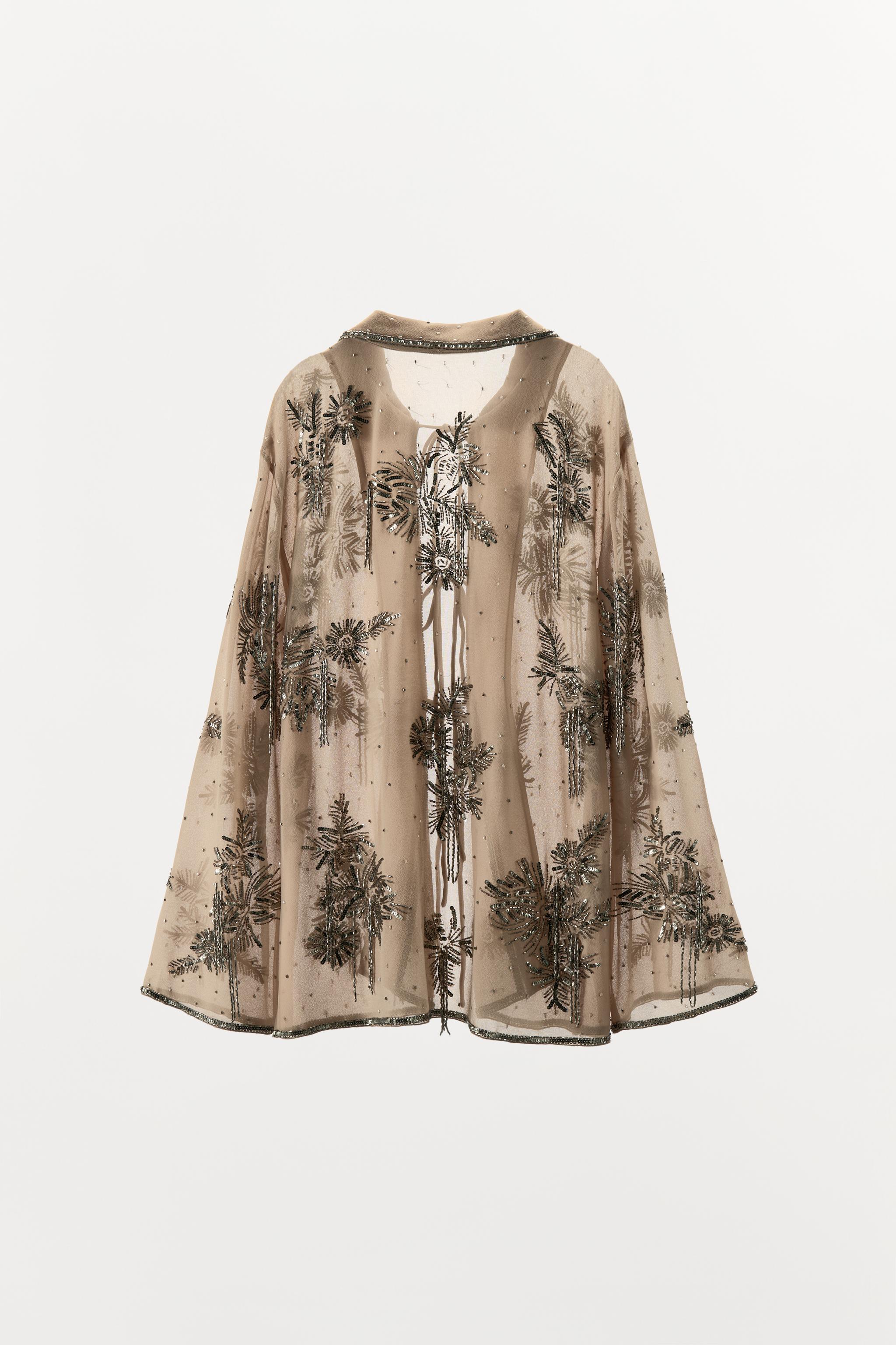 BEADED SEQUIN TOP - Golden | ZARA United States