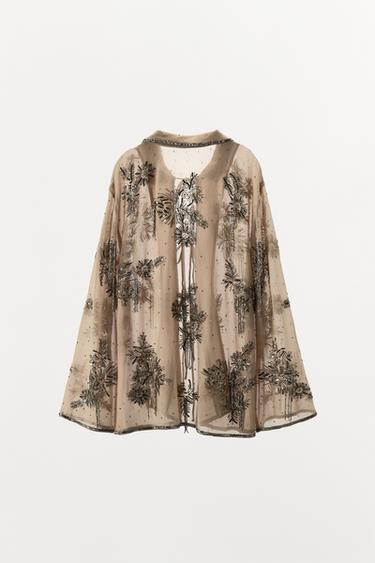 TOP FANTAISIE SEQUINS - Doré de Zara - Image 6