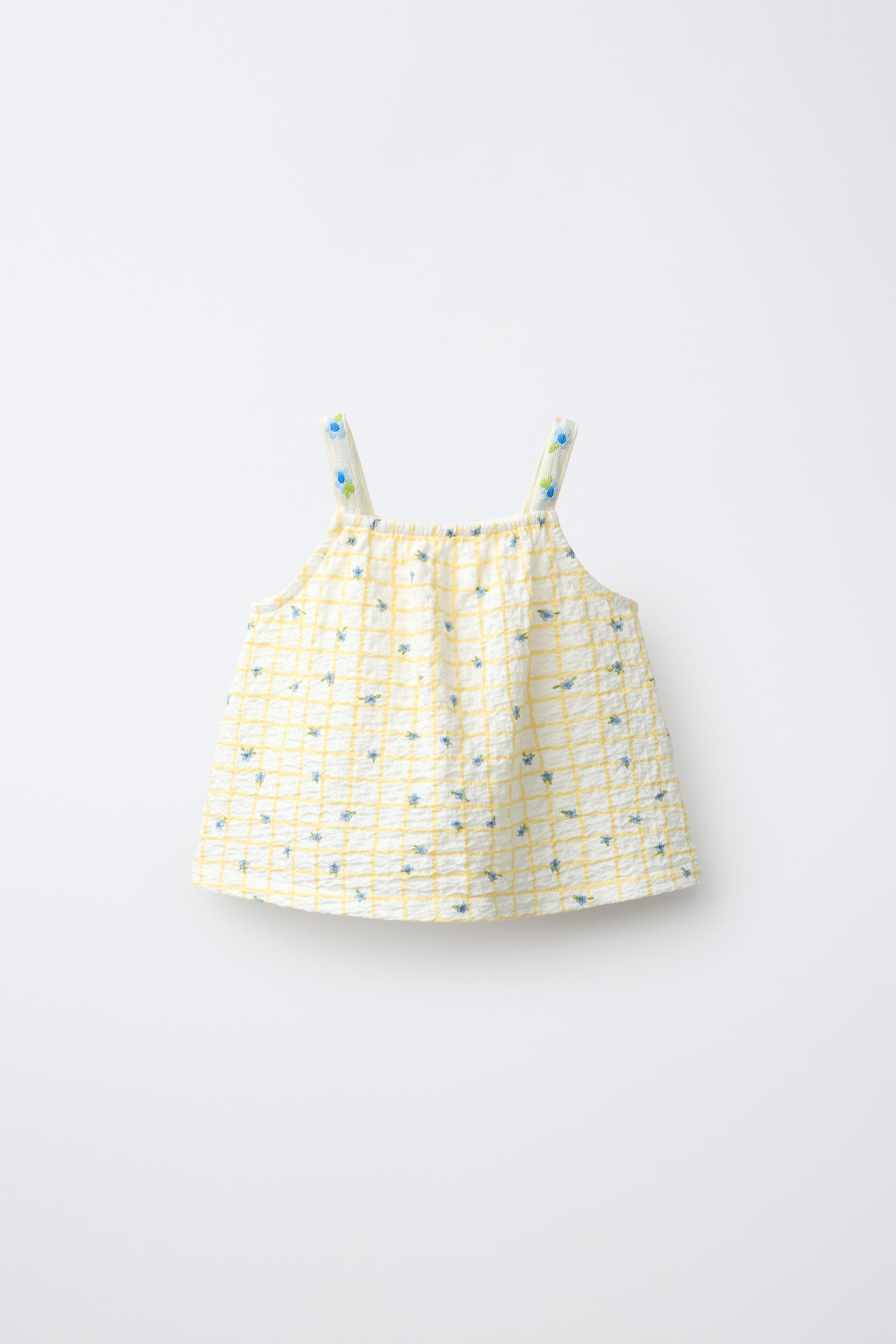 Детские топы Zara PLAID AND FLORAL TOP