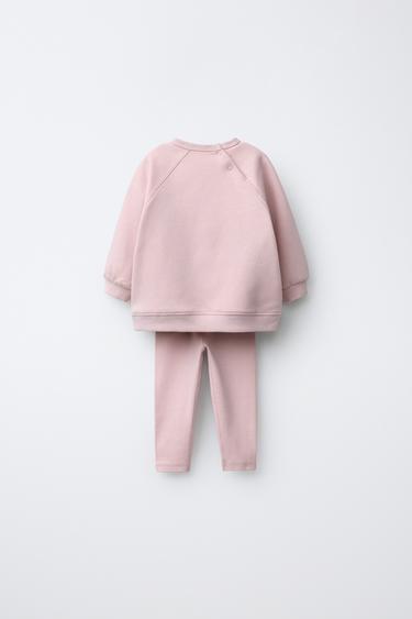 ENSEMBLE SWEAT-SHIRT ET LEGGING UNI - Rose de Zara - Image 1