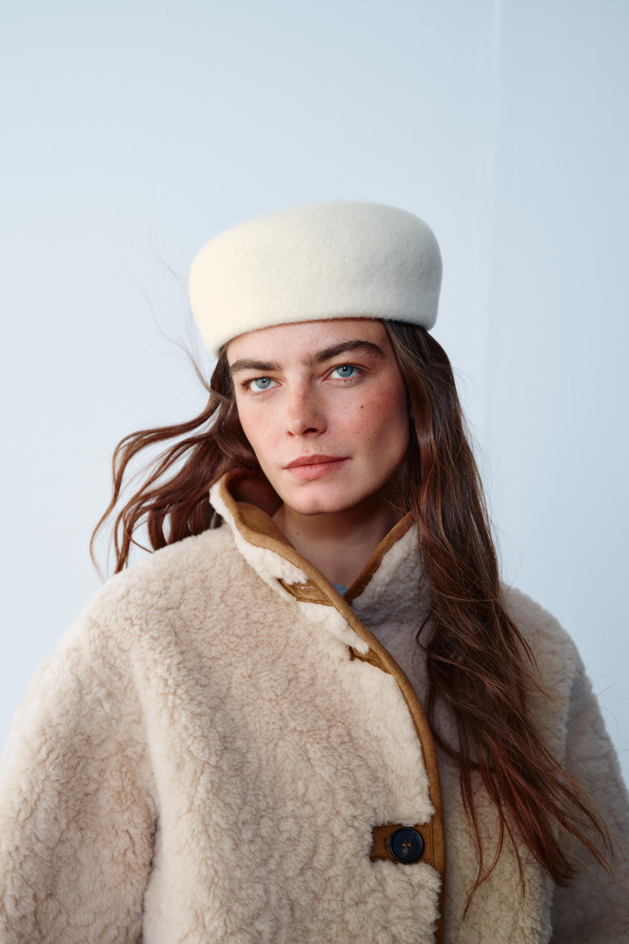 Wool Blend Pillbox Hat by Zara