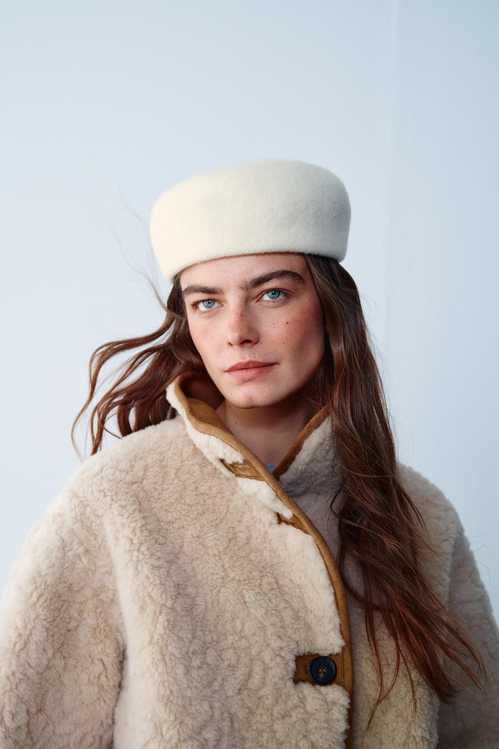 PLAIN WOOL BLEND BEANIE