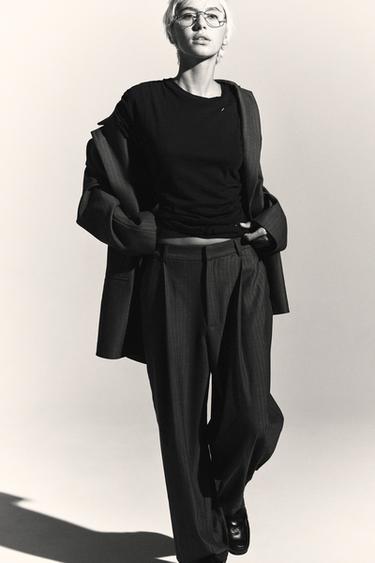 DARTED TROUSERS - mid khaki by Zara - Image 2
