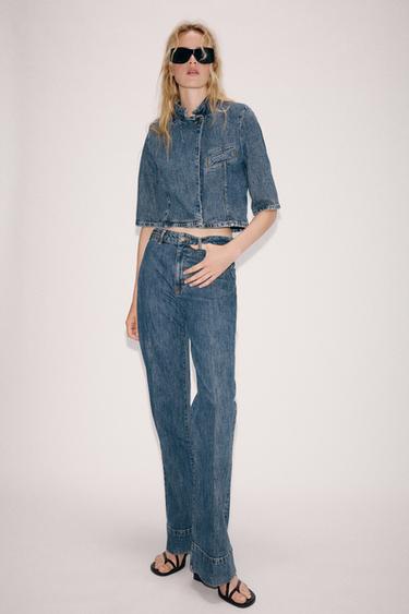 JEANS ZW COLLECTION FLARE TIRO ALTO - Azul de Zara - Imagen 0