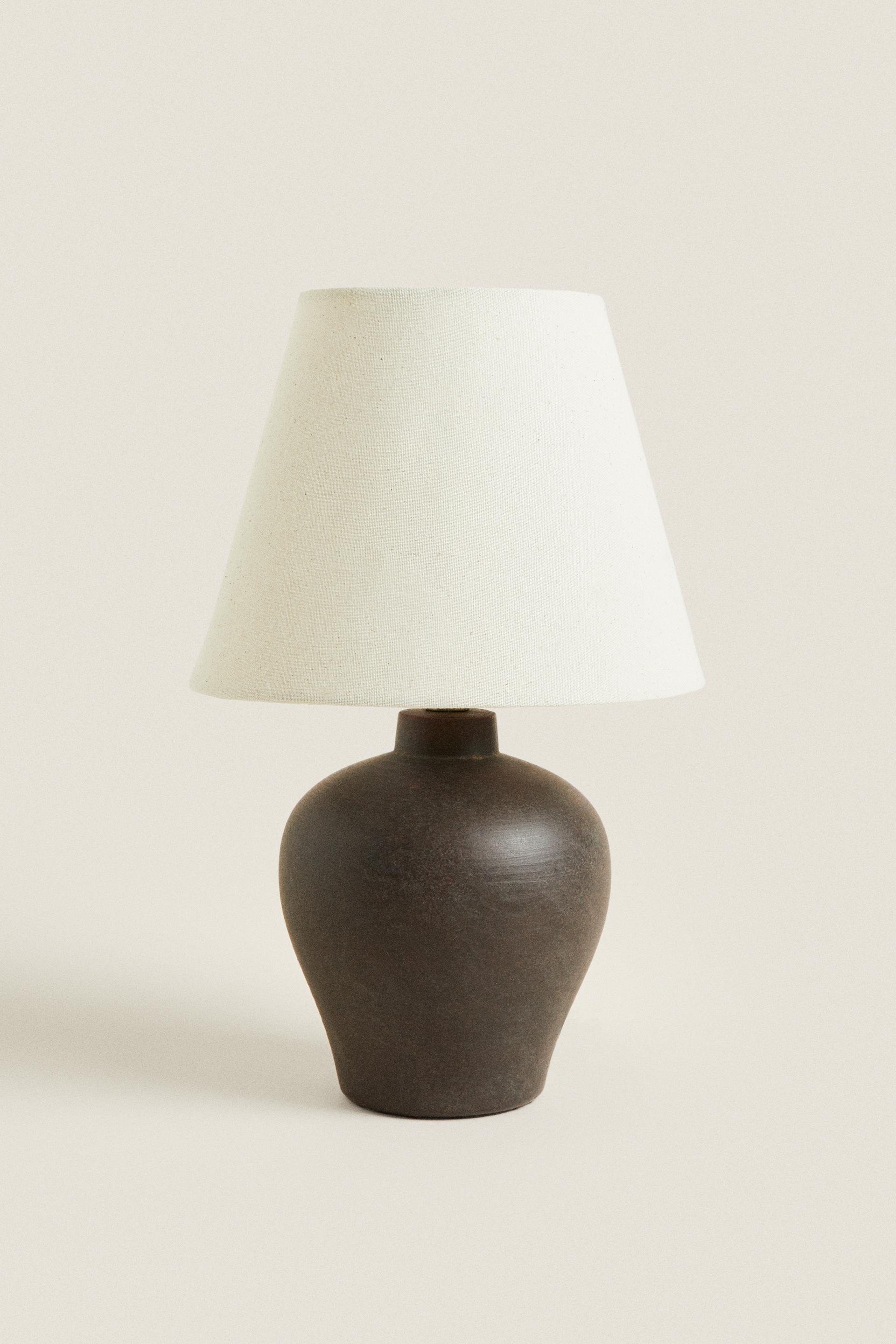 Zara Palm Lamp with Shade - Antique Brass + Black – Greenslades Furniture