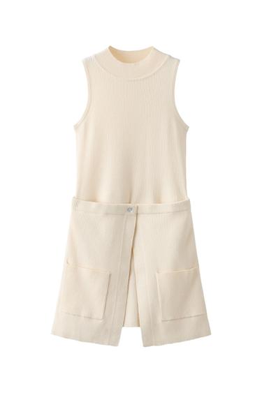 OVERLAPPING KNIT DRESS