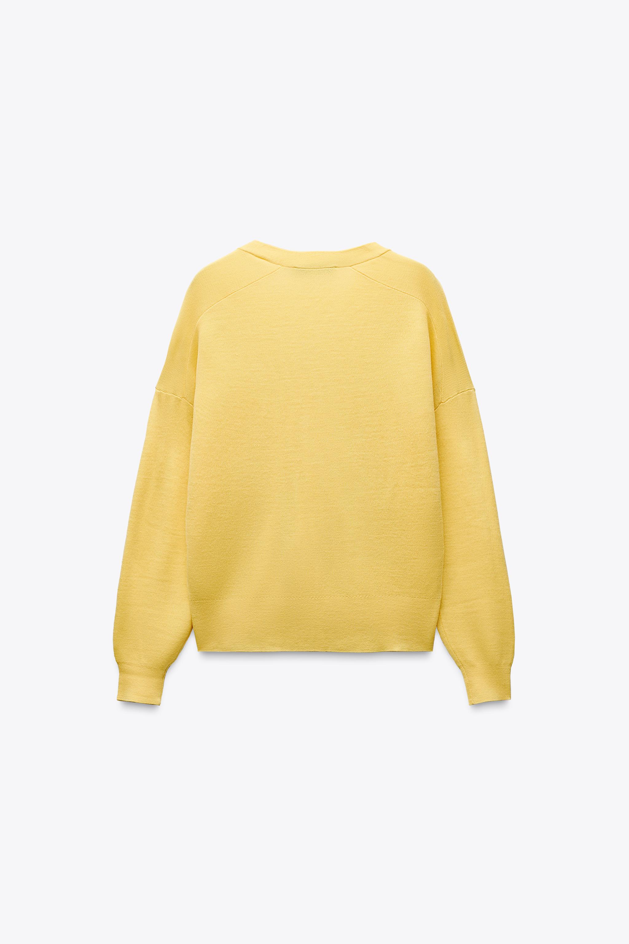 無地ウールニットジャケット - イエロー | ZARA Japan / 日本