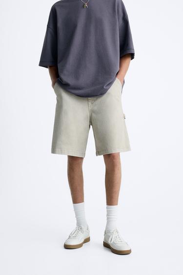 CARPENTER POCKET BERMUDA SHORTS - Grey by Zara