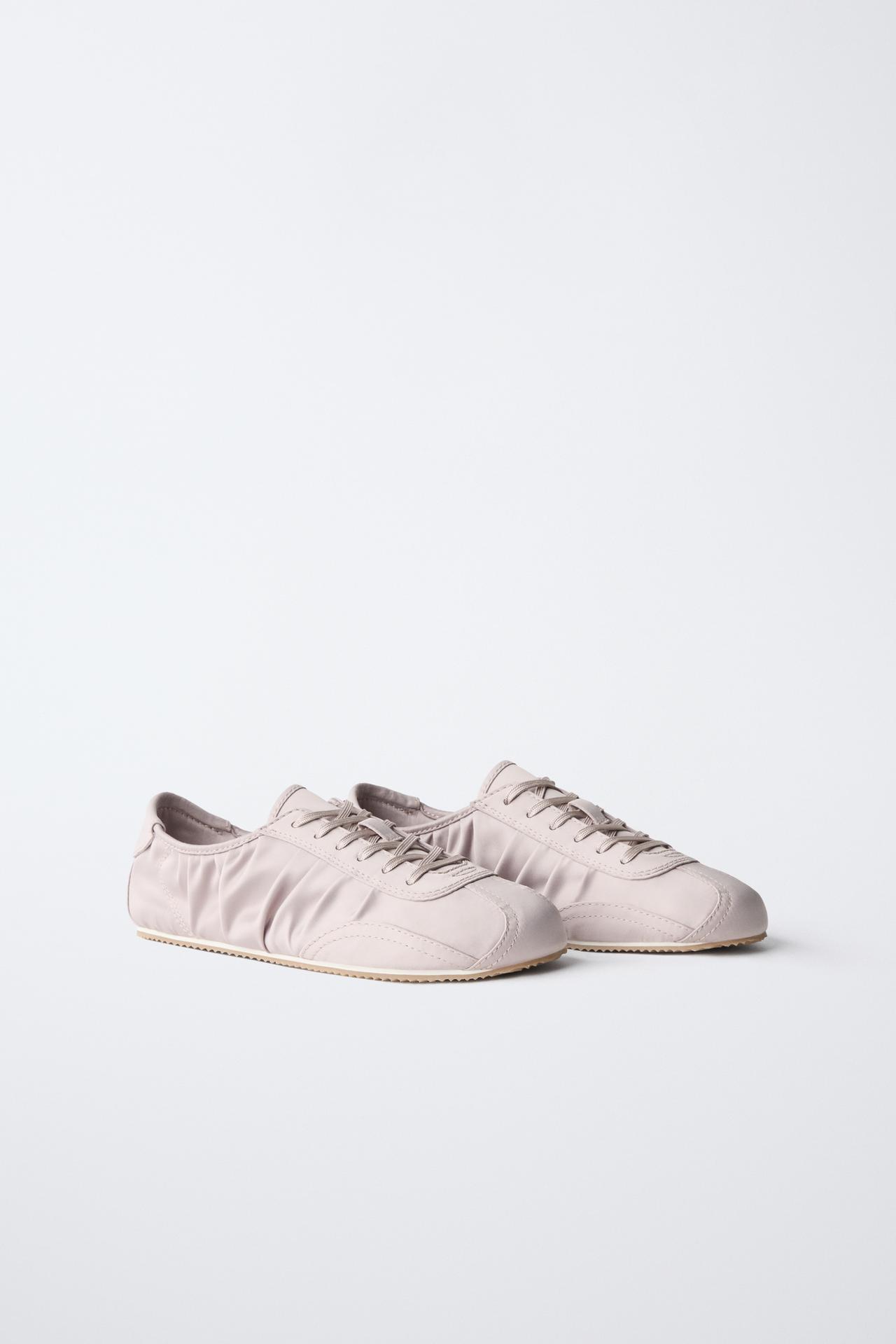 SATIN SNEAKERS — Pink