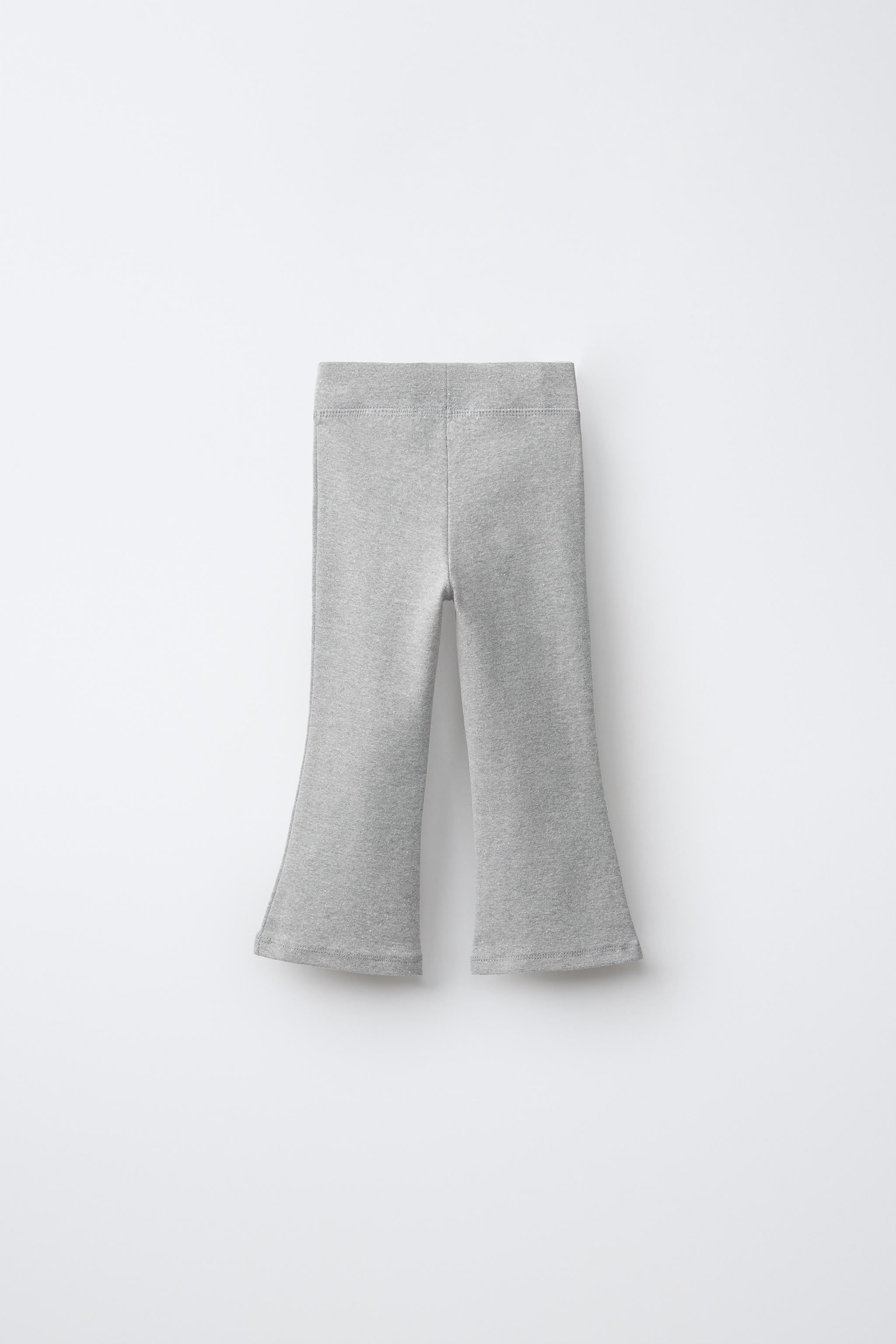 SPORTY FLARE LEGGINGS — Gray marl