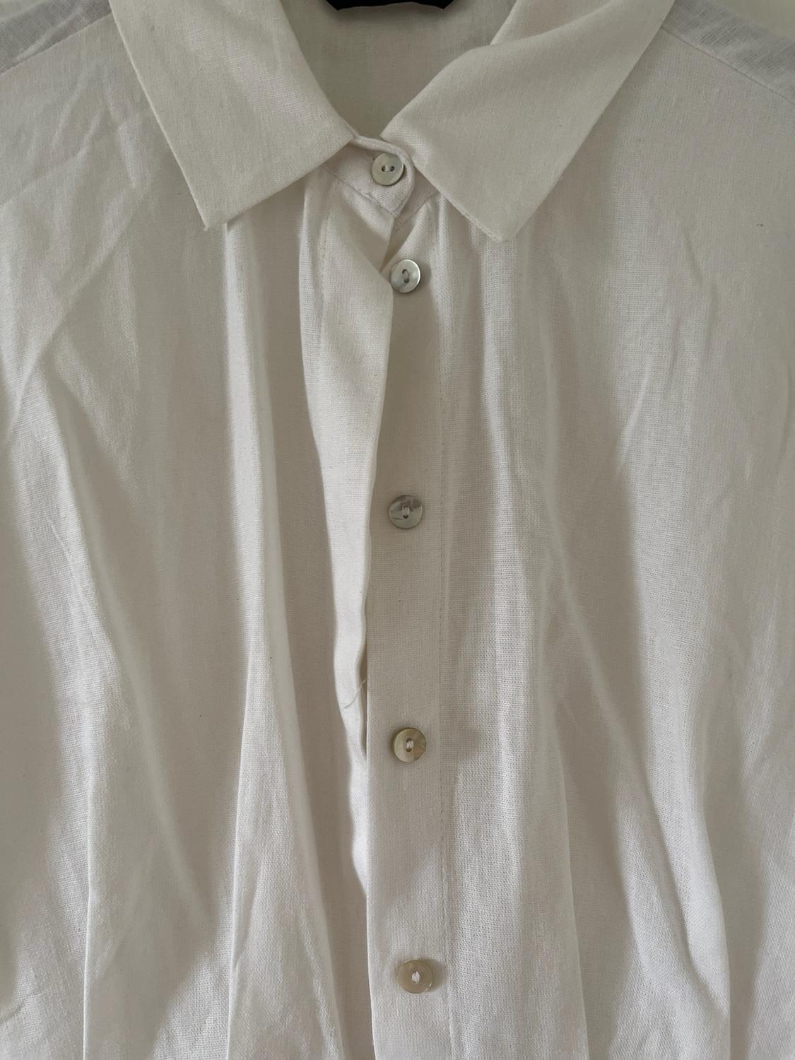 LINEN BLEND TOP WITH DARTS - Image 2