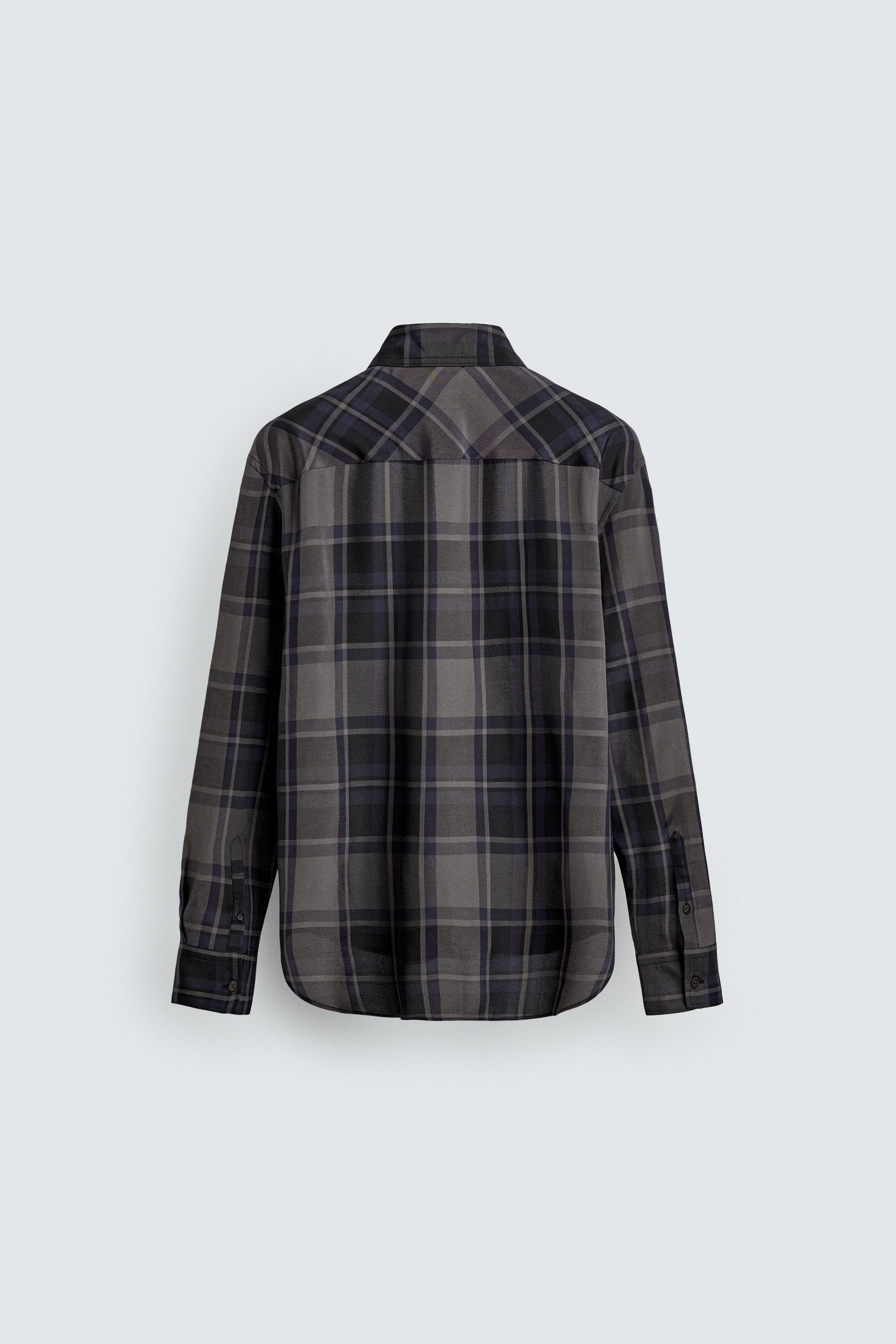 FLOWY PLAID SHIRT