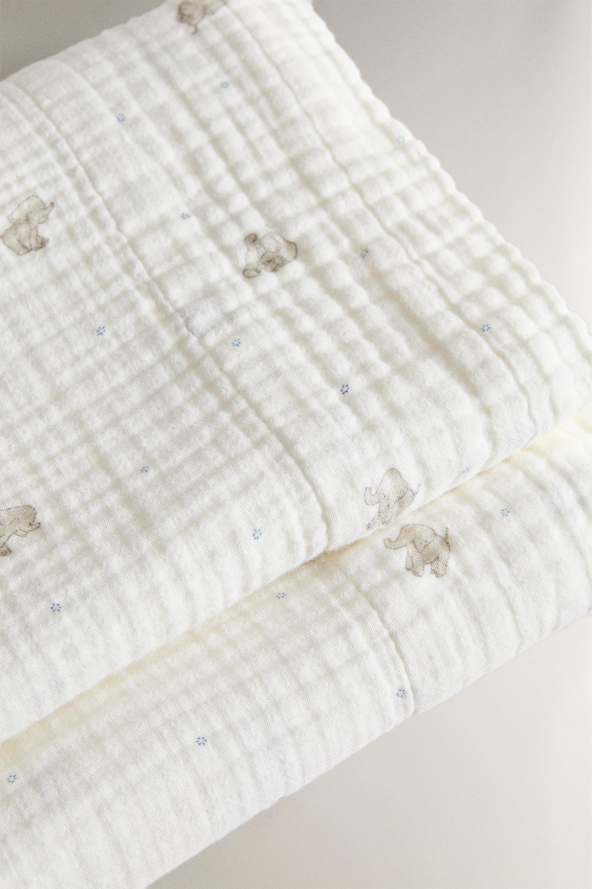 DRAP PLAT ENFANT GAZE ÉLÉPHANT