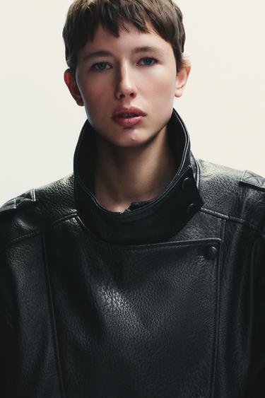 FAUX LEATHER JACKET - Black by Zara - Image 5