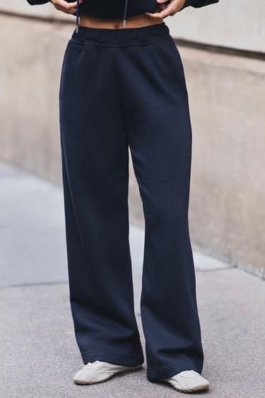 PANTALÓN FELPA BÁSICO - Marino de Zara