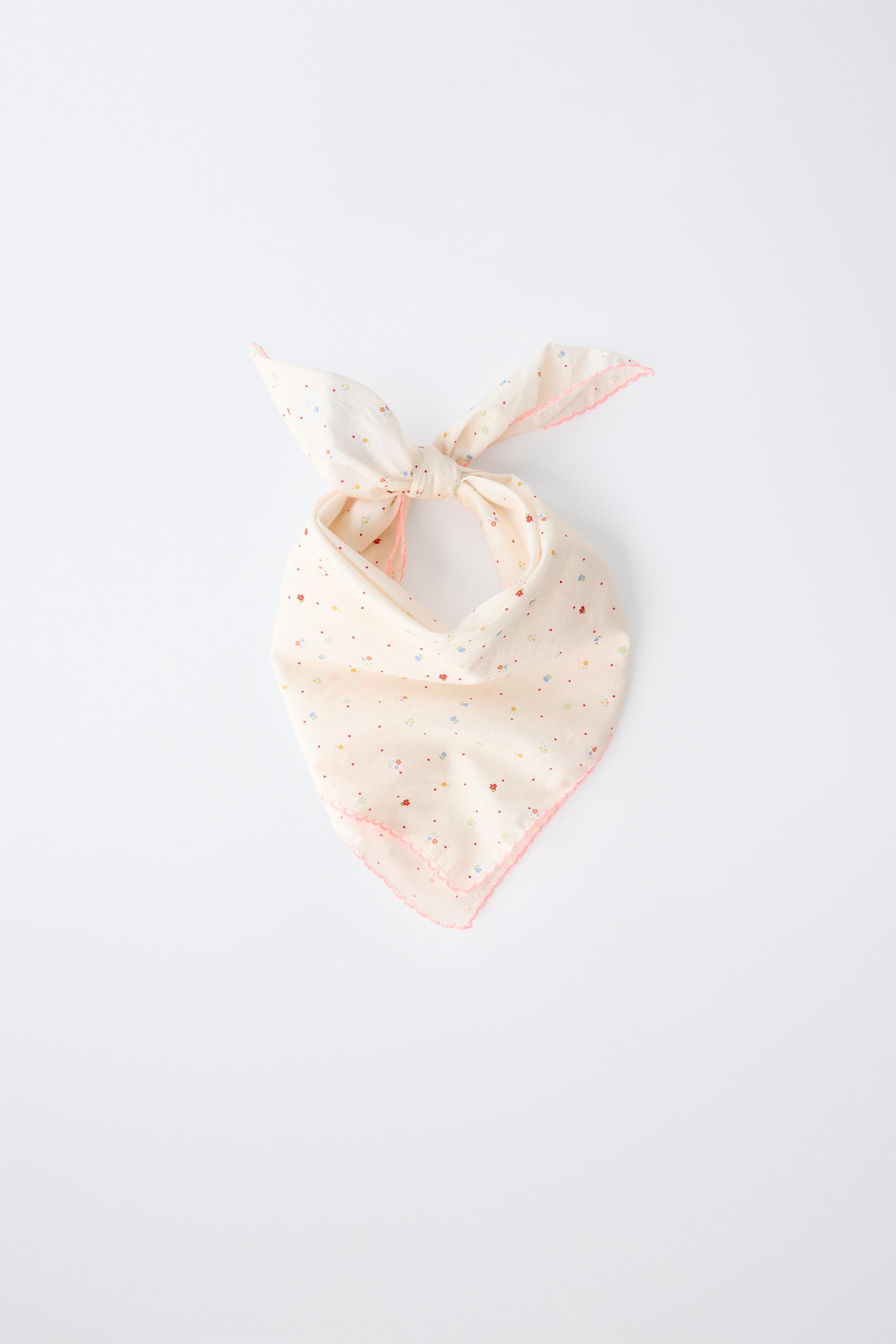 NEON FLORAL BANDANA — Ecru