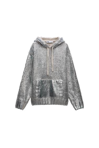 FOIL KNIT HOODIE