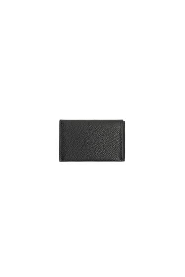 FOLDABLE LEATHER CARD HOLDER - Black by Zara