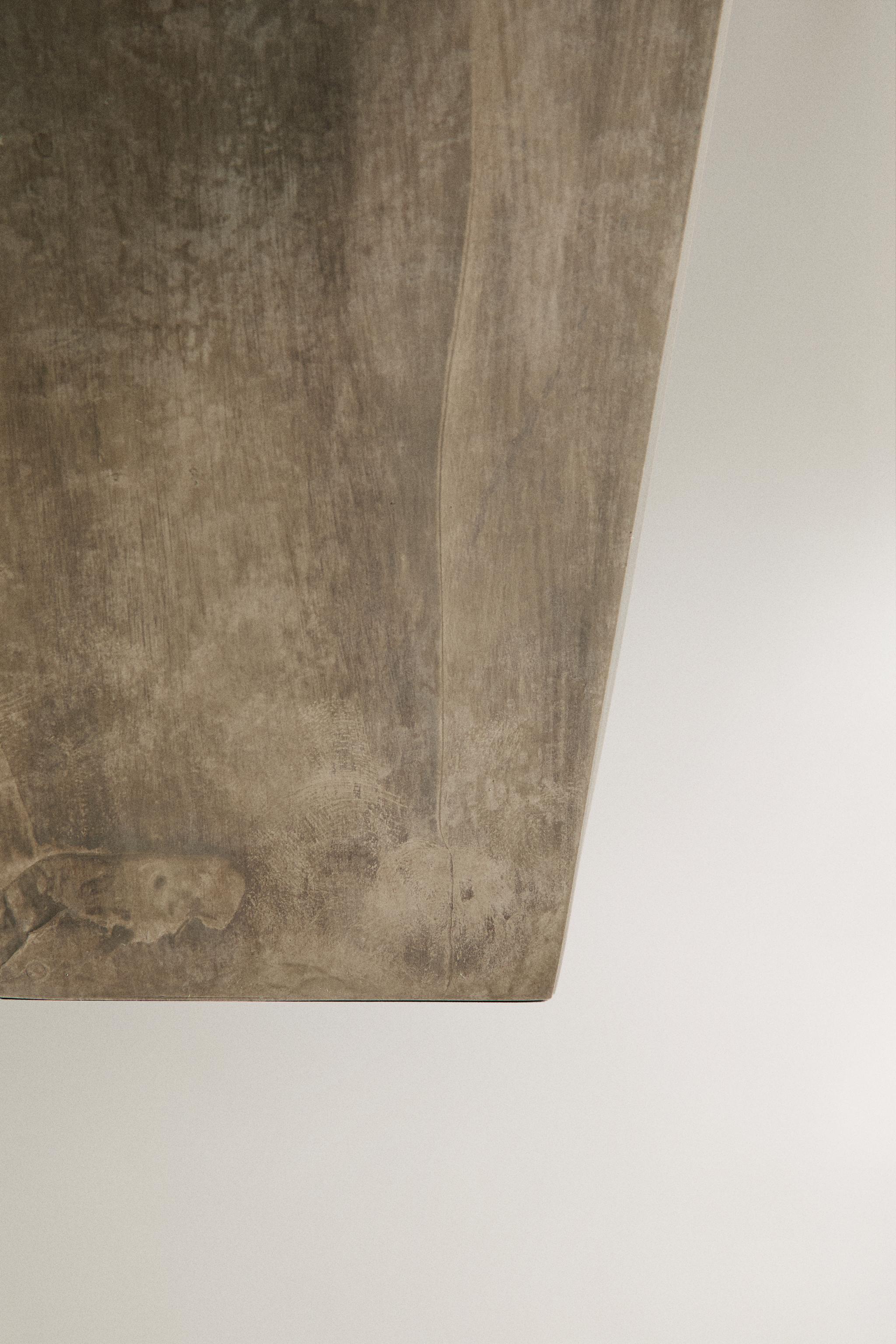 AGED METAL VASE