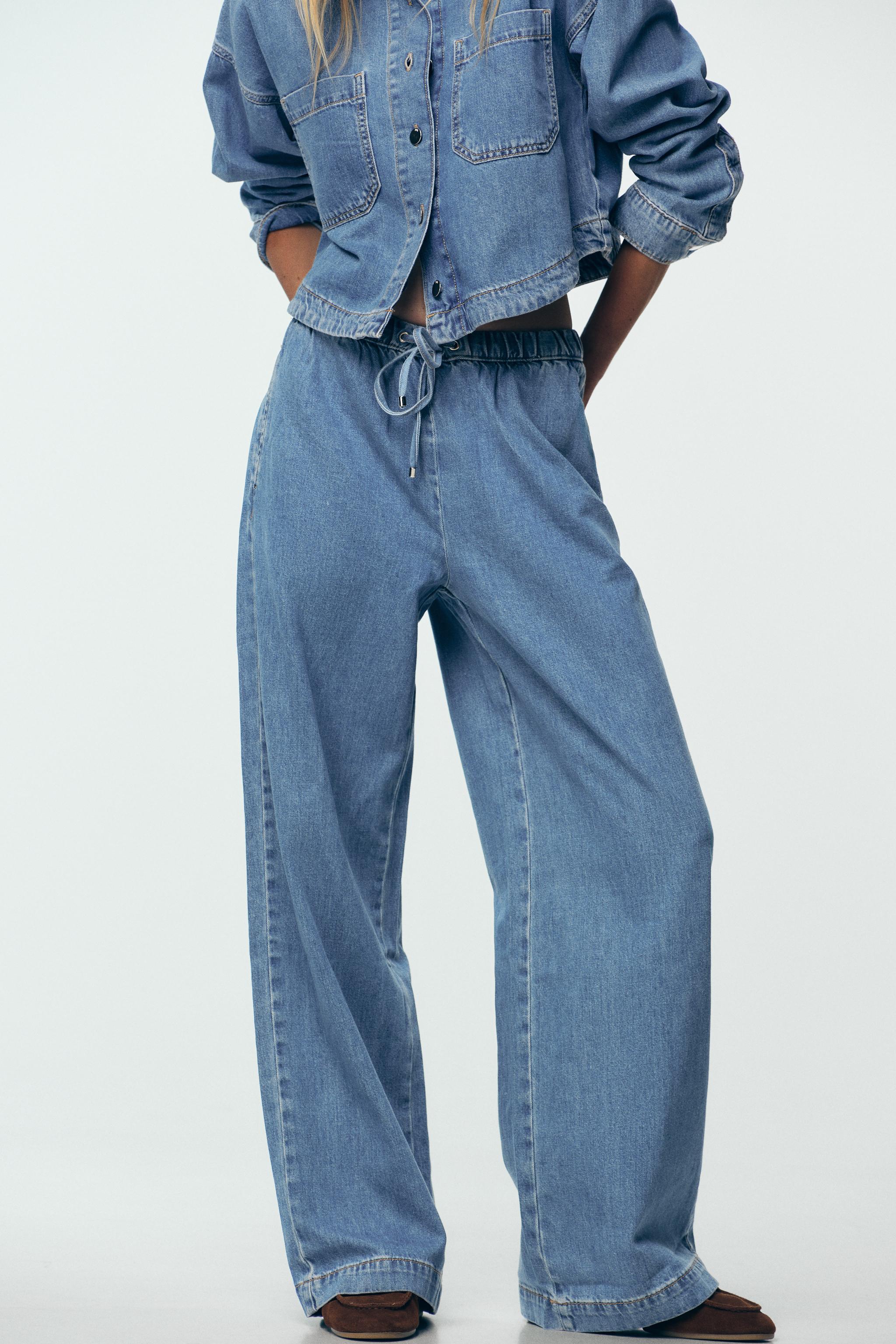Z1975 JOGGER WIDE LEG JEANS - Blue | ZARA United States