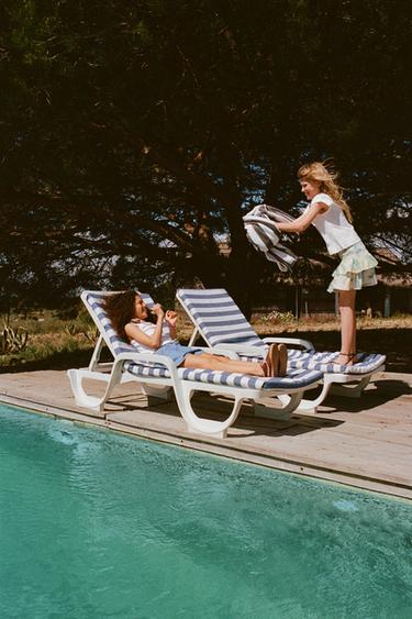 Zara PALM TREE TEXTURED SKORT - Green