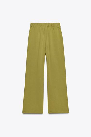 RUSTIC TROUSERS WITH BELT - Olive green by Zara - Image 6