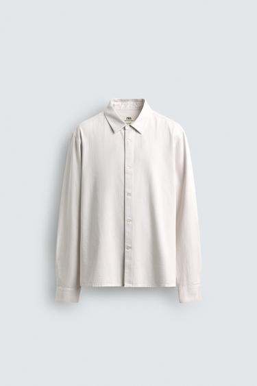 LIGHTWEIGHT DENIM SHIRT LIMITED EDITION - Oyster-white by Zara