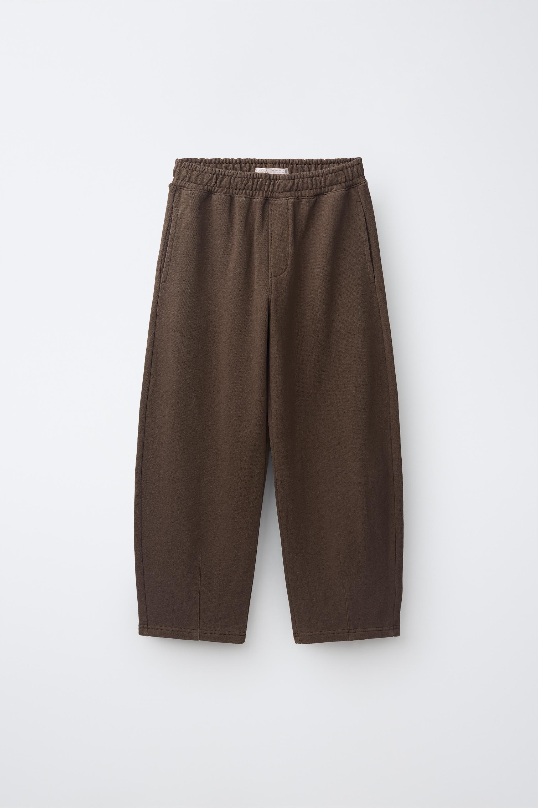 Детские свитеры Zara SOLID BALLOON-FIT SWEATSHIRT AND PANTS SET — фото 4