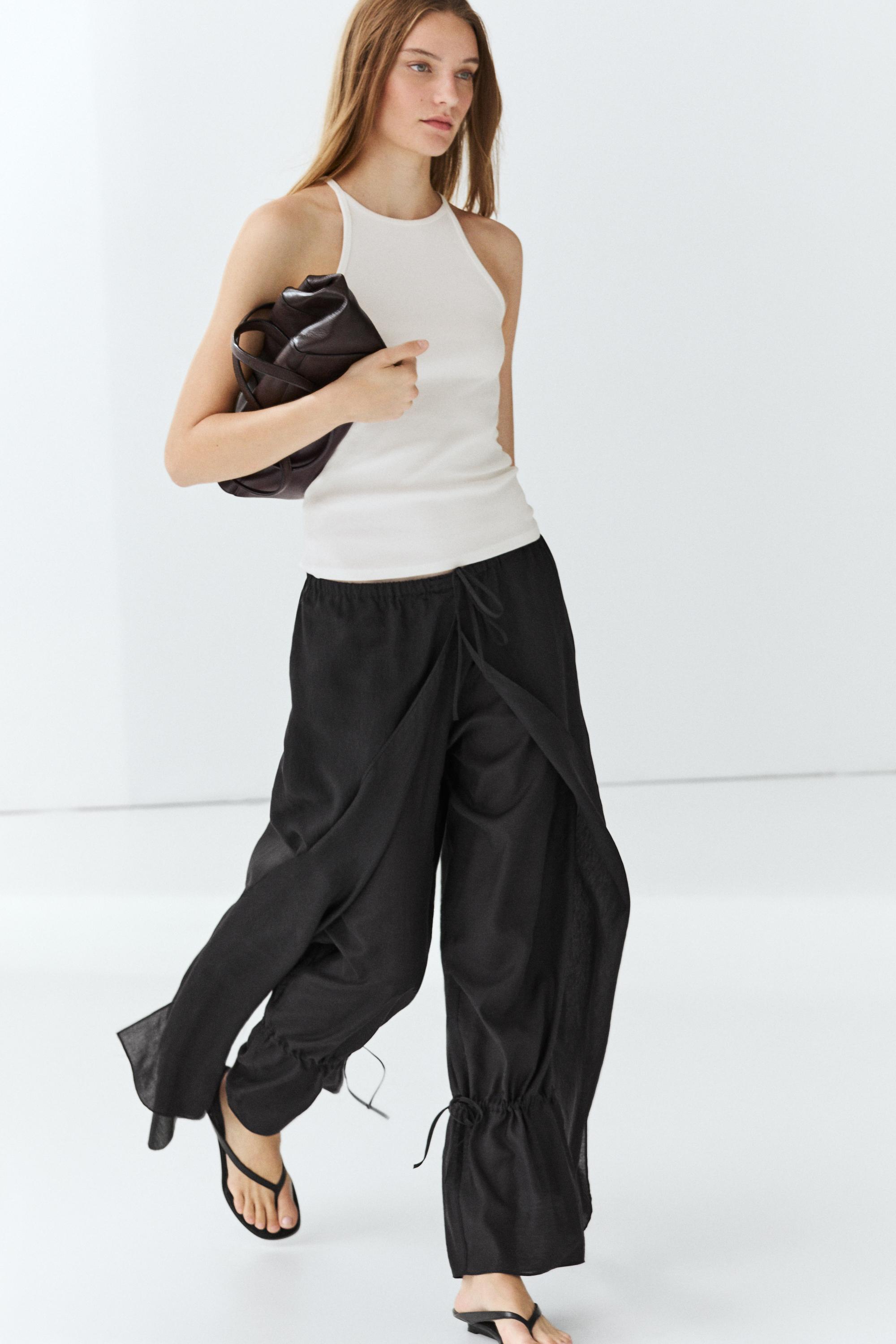 Pantalon superposé avec nœuds